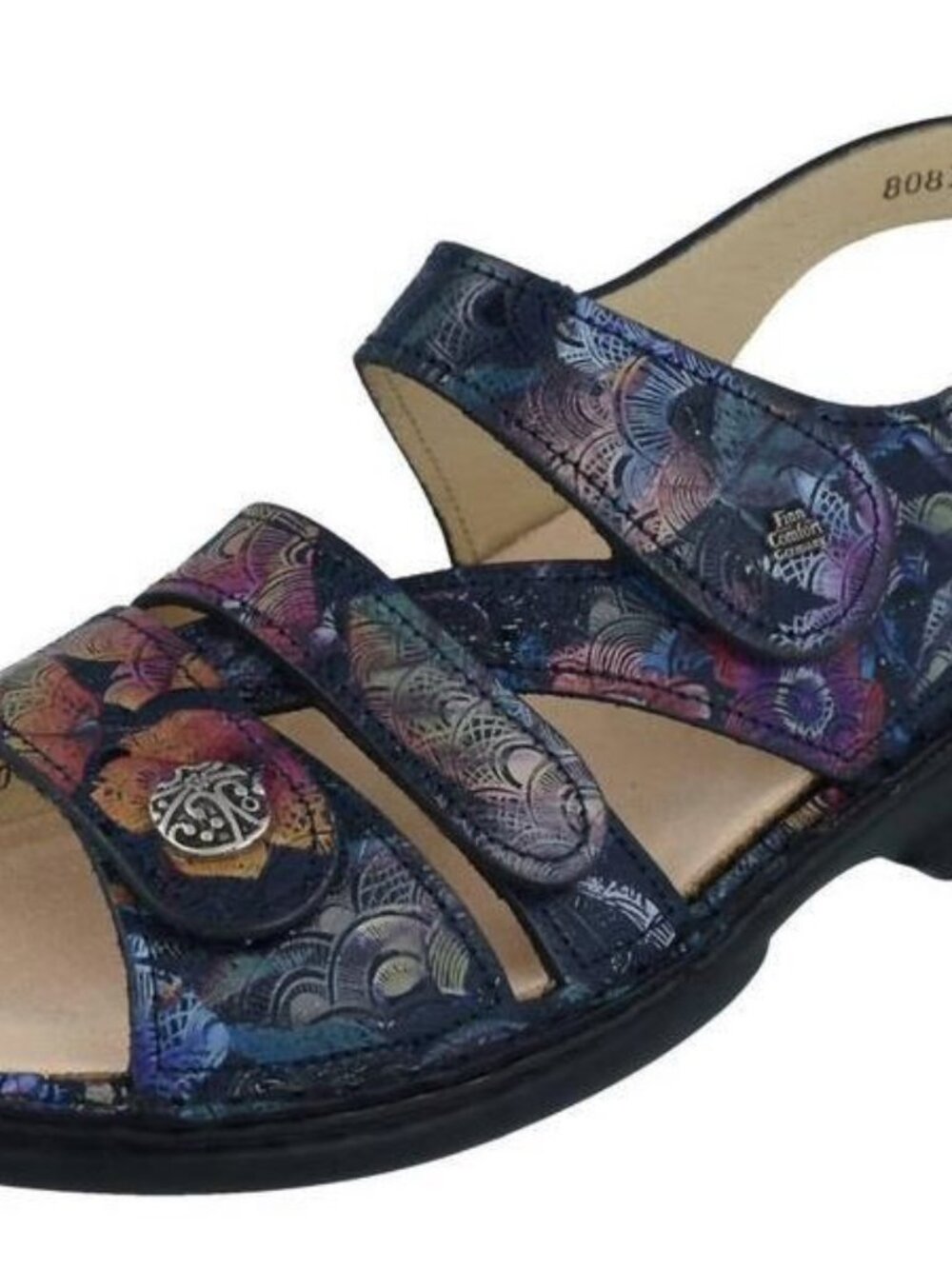 Finn Comfort Gomera Dark Blue Multicolor Irpino Sandals Sz 40 or 9/9.5